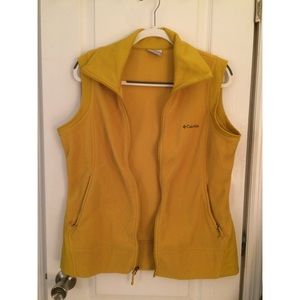 Mustard Columbia Fleece Vest, Size XL
